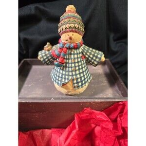 Sherri Buck Baldwin Snowman First Edition 1998 Figurine in Bob’s Boxes